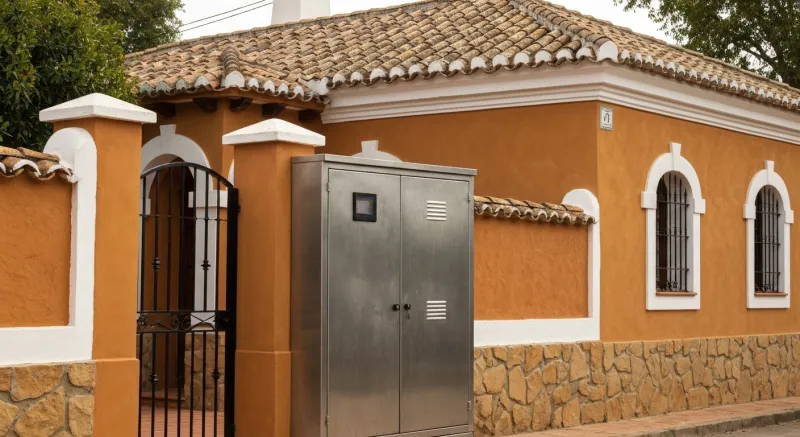 Armario de disconectador en exterior de vivienda en Avià