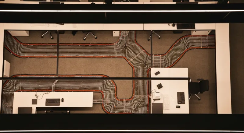 Cableado organizado dentro de un cuadro eléctrico residencial en Cabrils